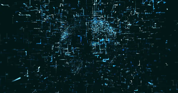 디지털 네트워크 데이터 렌더링 — 스톡 사진