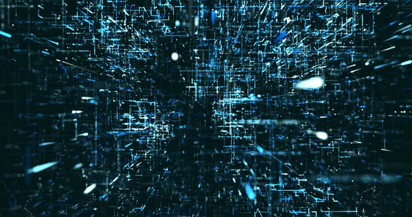 Soyut dijital ağ veri arkaplanı, 3d görüntüleme