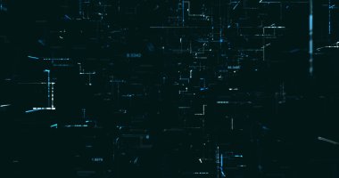 Soyut dijital ağ veri arkaplanı, 3d görüntüleme