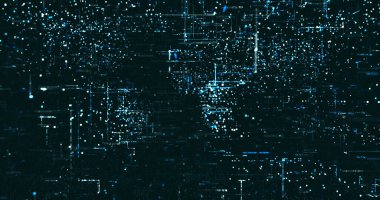 Soyut dijital ağ veri arkaplanı, 3d görüntüleme