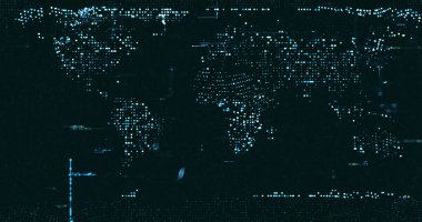 Soyut dijital ağ veri arkaplanı, 3d görüntüleme