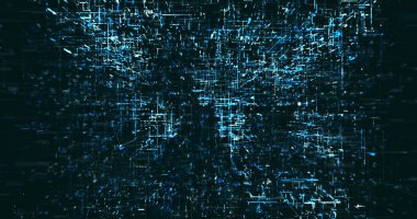 Soyut dijital ağ veri arkaplanı, 3d görüntüleme