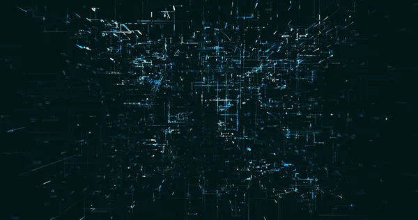 Fond Abstrait Données Réseau Numérique Rendu — Photo