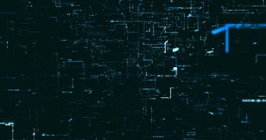 Soyut dijital ağ veri arkaplanı, 3d görüntüleme