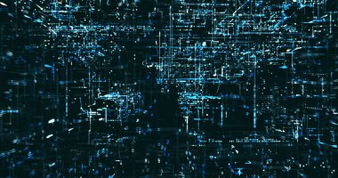 Soyut dijital ağ veri arkaplanı, 3d görüntüleme