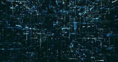 Soyut dijital ağ veri arkaplanı, 3d görüntüleme