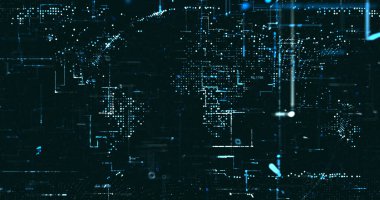 Soyut dijital ağ veri arkaplanı, 3d görüntüleme