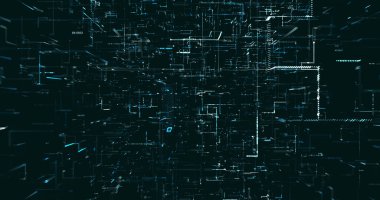 Soyut dijital ağ veri arkaplanı, 3d görüntüleme