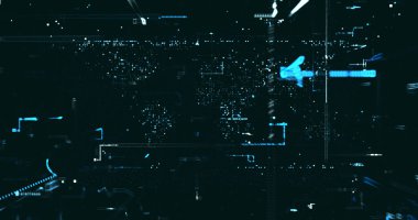 Soyut dijital ağ veri arkaplanı, 3d görüntüleme