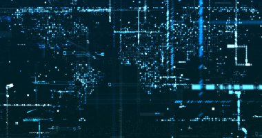 Soyut dijital ağ veri arkaplanı, 3d görüntüleme