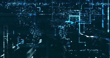 Soyut dijital ağ veri arkaplanı, 3d görüntüleme