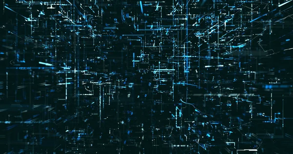 Abstract Digital Network Data Background Rendering — ストック写真