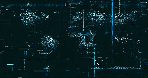 Fond Abstrait Données Réseau Numérique Rendu — Photo