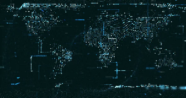 Abstrakte Digitale Netzwerk Datenhintergründe Rendering — Stockfoto