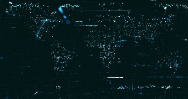 Soyut dijital ağ veri arkaplanı, 3d görüntüleme