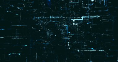 Soyut dijital ağ veri arkaplanı, 3d görüntüleme