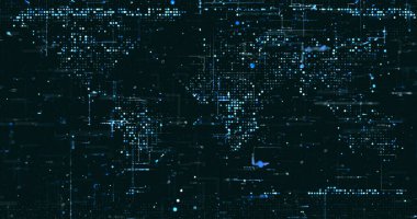 Soyut dijital ağ veri arkaplanı, 3d görüntüleme