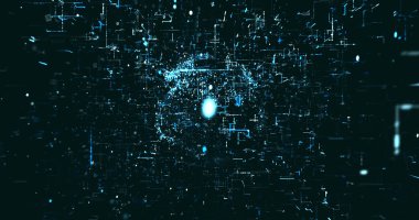 Soyut dijital ağ veri arkaplanı, 3d görüntüleme