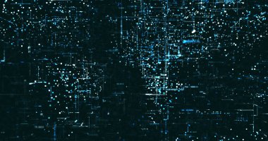 Soyut dijital ağ veri arkaplanı, 3d görüntüleme