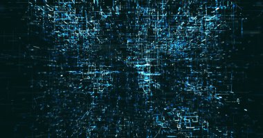 Soyut dijital ağ veri arkaplanı, 3d görüntüleme