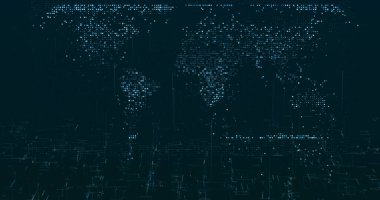 Soyut dijital ağ veri arkaplanı, 3d görüntüleme