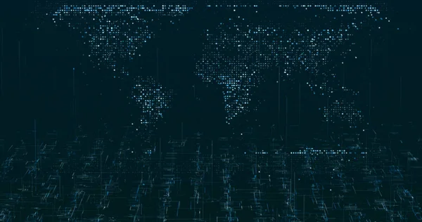 Abstrakte Digitale Netzwerk Datenhintergründe Rendering — Stockfoto