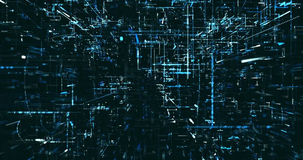 Abstract Digital Network Data Background Rendering — ストック写真