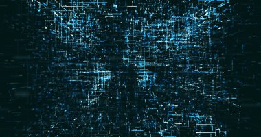 Soyut dijital ağ veri arkaplanı, 3d görüntüleme