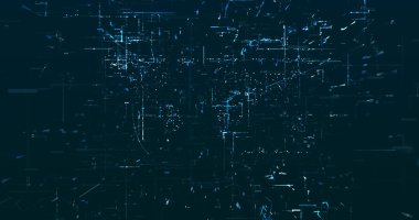 Soyut dijital ağ veri arkaplanı, 3d görüntüleme