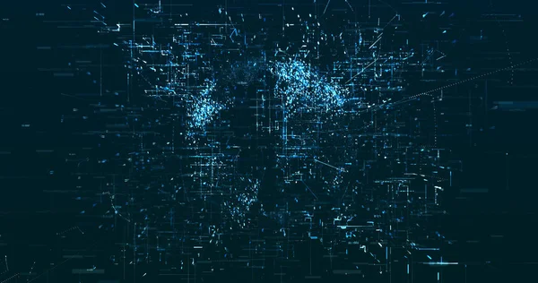Abstraktní Digitální Síťové Pozadí Vykreslování — Stock fotografie