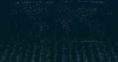 Soyut dijital ağ veri arkaplanı, 3d görüntüleme