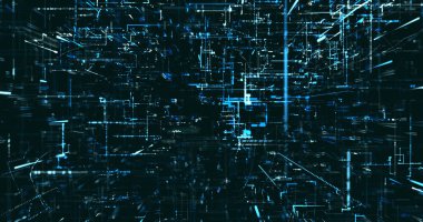 Soyut dijital ağ veri arkaplanı, 3d görüntüleme