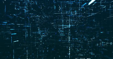 Soyut dijital ağ veri arkaplanı, 3d görüntüleme