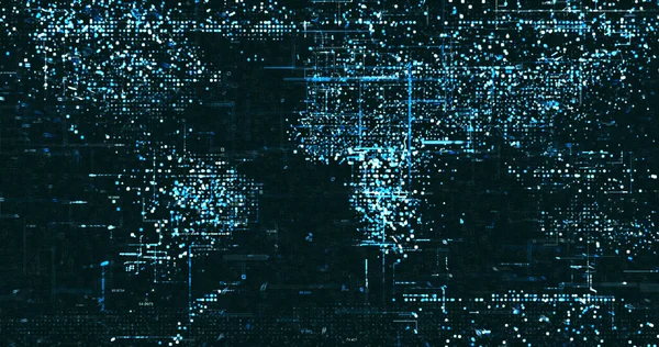Fond Abstrait Données Réseau Numérique Rendu — Photo