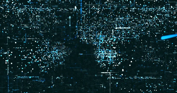 Fond Abstrait Données Réseau Numérique Rendu — Photo