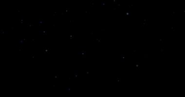 Siyah arkaplan videosundaki soyut uçan toz parçacıkları
