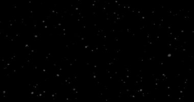 Siyah arkaplan videosundaki soyut uçan toz parçacıkları