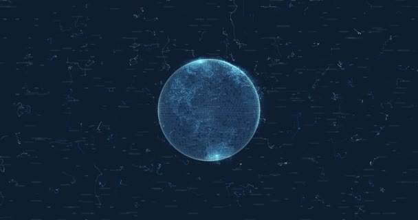 Fond abstrait de données réseau numérique, rendu 3D vidéo 