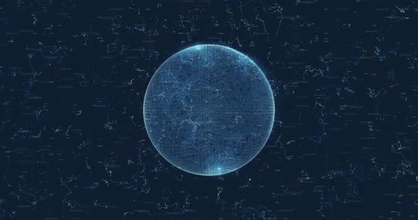 Fond abstrait de données réseau numérique, rendu 3D vidéo 