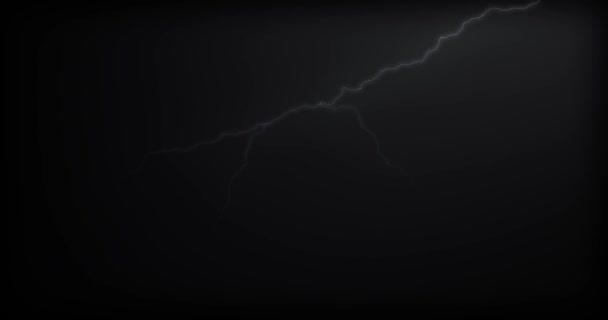 Lightning Strikes Black Background Realistic Reflections Video — Stock Video