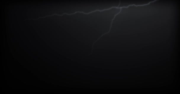 Lightning Strikes Een Zwarte Achtergrond Met Realistische Reflecties — Stockvideo