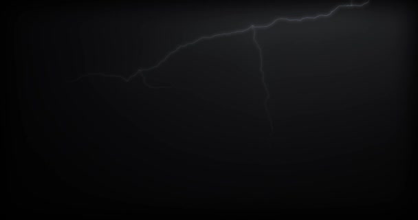 Blitz Schlägt Auf Schwarzem Hintergrund Mit Realistischen Reflexionen Ein — Stockvideo