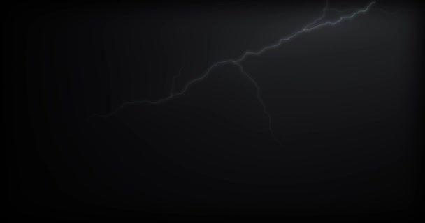Lightning Strikes Black Background Realistic Reflections — Stock Video