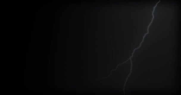 Lightning Strikes Black Background Realistic Reflections — Stock Video