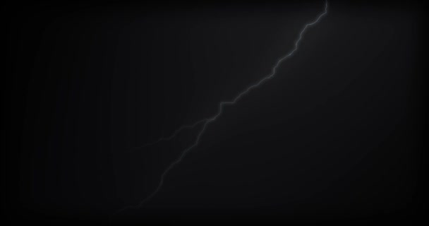 Lightning Strikes Black Background Realistic Reflections — Stock Video