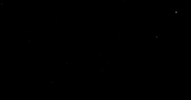 抽象的な黒い背景の上を飛ぶ塵粒子 — ストック動画