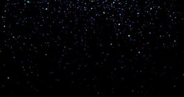 Siyah bir arkaplanda soyut uçan toz parçacıkları