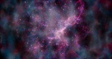 Soyut uzay galaksisi yıldız tozu kuyruklu yıldızı gerçekçi hareket videosu