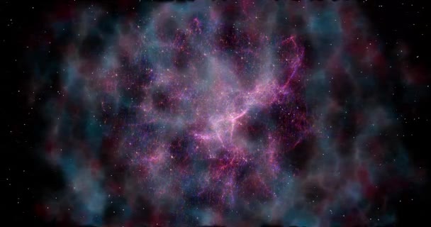 Abstrakt Utrymme Galax Stjärnstoft Bakgrund — Stockvideo