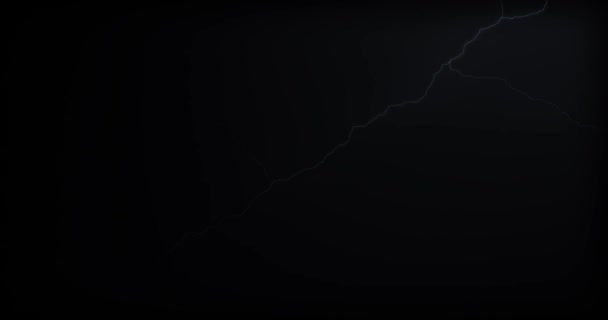 Lightning Strikes Black Background Realistic Reflections — Stock Video